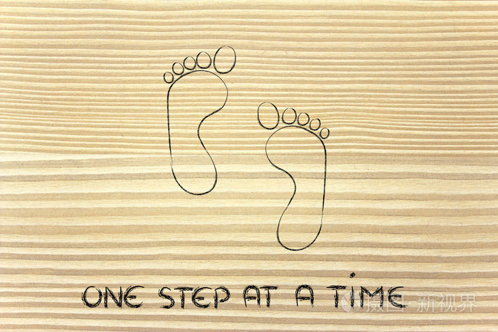 前进,一步一个脚印,在一段时间: 足迹设计照片-正版商用图片0a2hh5-摄