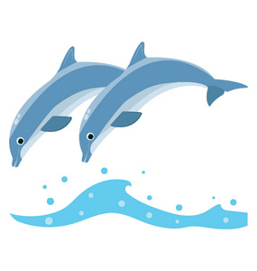 海豚平板彩色图标