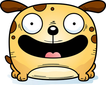 微笑的狗的卡通插图照片