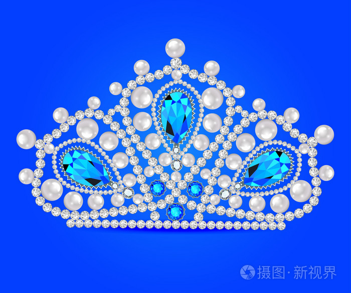 皇冠头饰妇女用闪闪发光的宝石