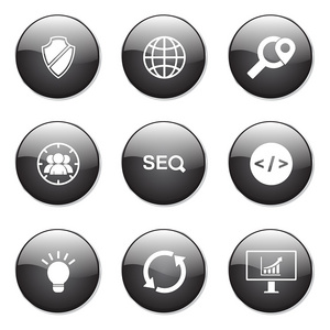 Seo 互联网标志按钮图标