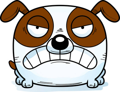 小狗看疯狂的卡通插图疯狂的卡通狗跳到骨头疯狂的傻狗,戴着滑稽眼镜