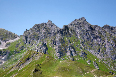 夏天风景在 Pizol 区域, 瑞士阿尔卑斯