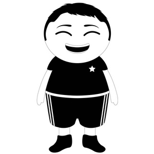 亚洲足球运动员卡通人物