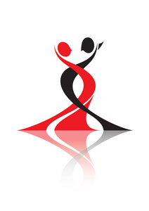 神奇的激情夫妇舞蹈探戈徽标照片