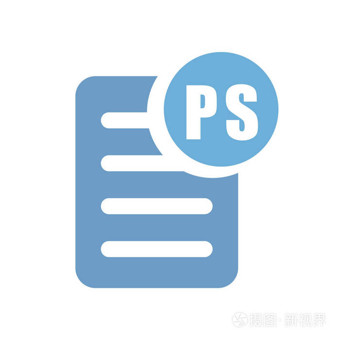 ps 图标矢量符号和符号在白色背景下被隔离, ps插画-正版商用图片0a2y22