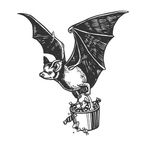 蝙蝠手绘图片-蝙蝠手绘素材-蝙蝠手绘插画-摄图新视界