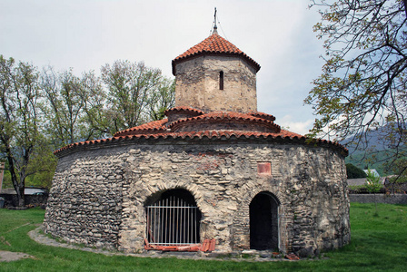 佐治亚州 kakheti 的 akhalsopeli 的古代教堂 dzveli gavazi。建于6世纪的四分教徒