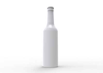 孤立在白色背景上的啤酒瓶
