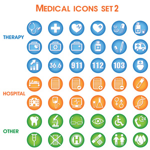 医疗矢量图标集