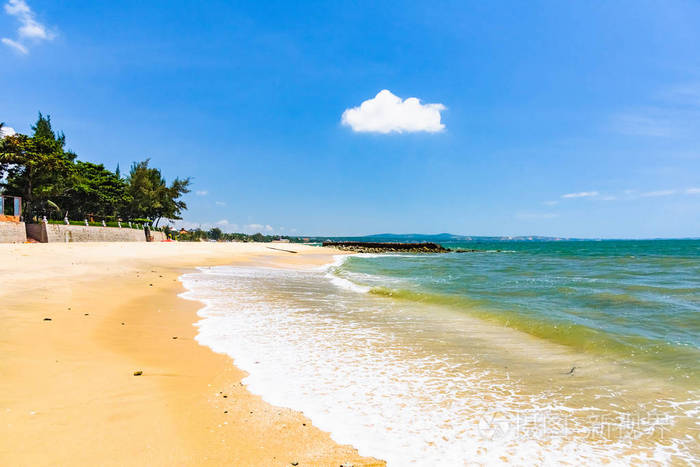 沙滩美丽的风景南中国海越南