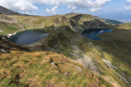 眼睛和肾脏湖泊的夏季视图, 里拉山, 七里拉湖, 保加利亚