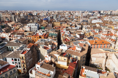 西班牙 Valencia 的鸟瞰图