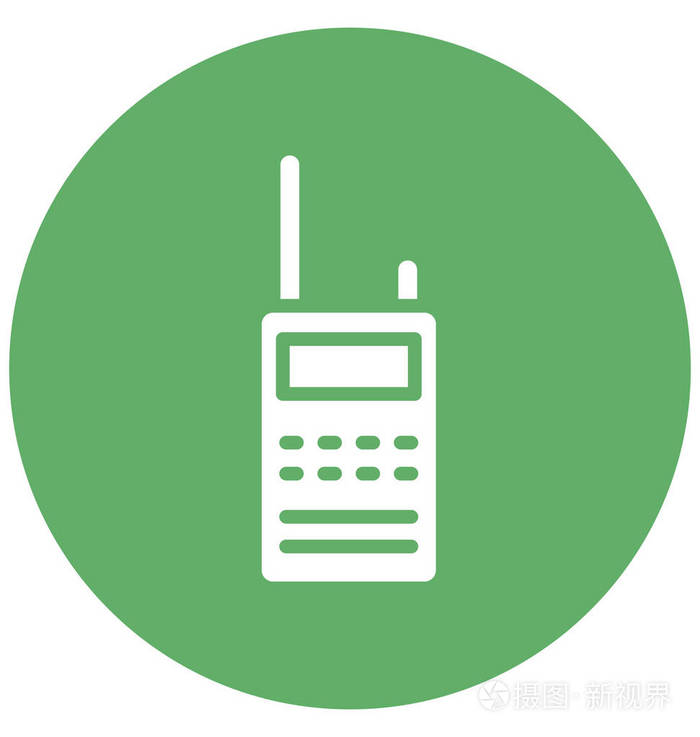 无绳电话, 对讲机隔离矢量图标, 可以很容易地编辑在任何大小或修改