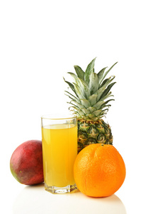 新鲜热带水果和果汁
