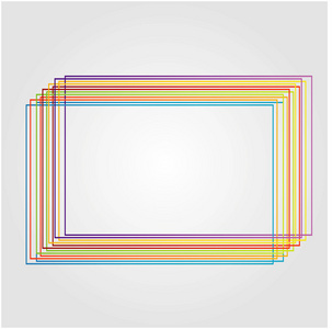矩形由色线的插图