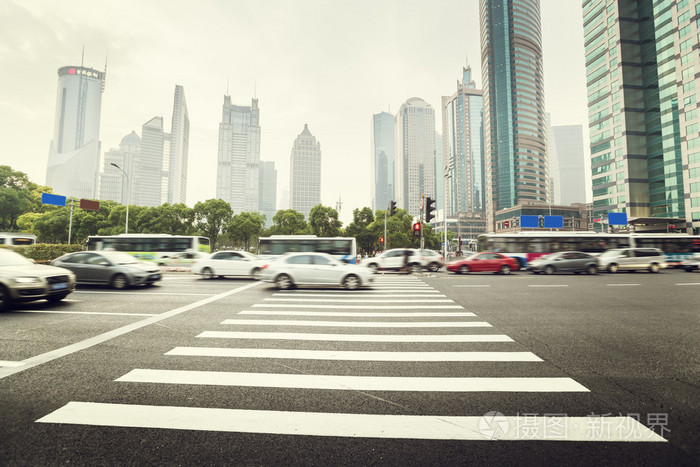 在中国上海陆家嘴街道