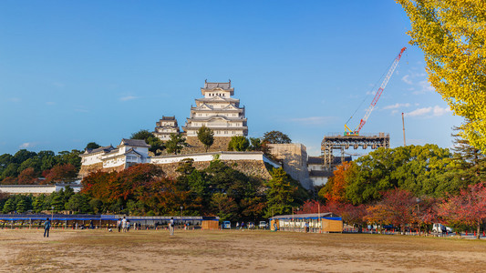 在日本兵库县姬路城堡