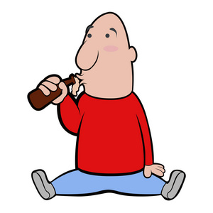喝啤酒卡通漫画的人喝啤酒的讲话泡泡快乐卡通人物喝啤酒快乐卡通人物