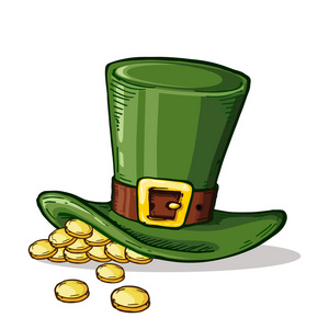 绿妖精帽子和金币