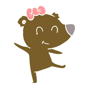 女熊平板彩色动画片