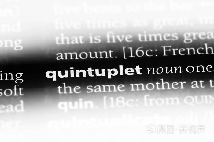 quintuplet词典中的单词quintuplet理念