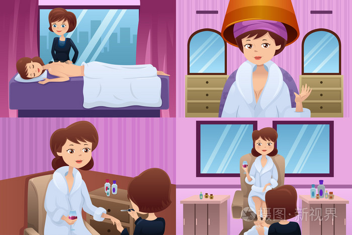 得到宠爱在一家美容院的女人