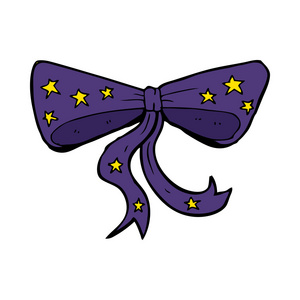 卡通蝴蝶结不同形状领带的蝴蝶结剪影.