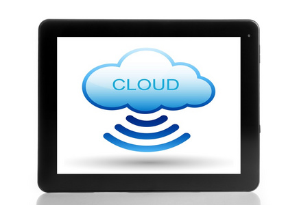 云计算数字的 tablet pc 上的无线连接