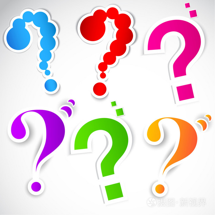 彩色的纸问号语音