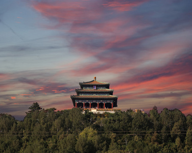 景山公园   万春馆，北京中国