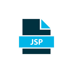 文件 jsp 图标有色符号。高级质量隔离的 java 服务器元素的时髦风格