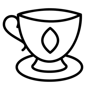 热茶线图标设计
