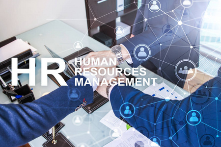 模糊背景下的人力资源管理,人力资源,团队建设和招聘理念摄影图