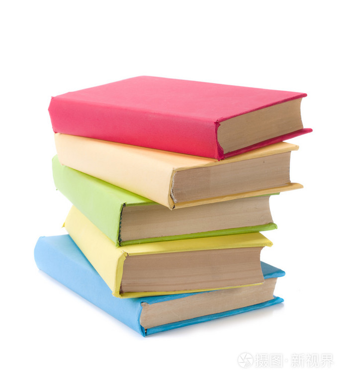 在白色背景上的书