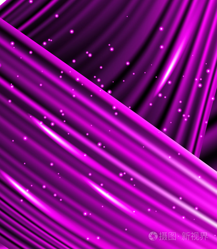 星星落在紫色射线背景上