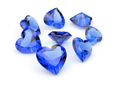 心形状蓝色宝石