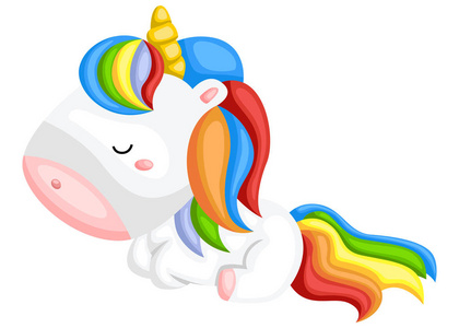 清新彩色独角兽图片