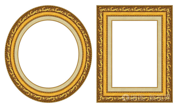 椭圆形金色相框