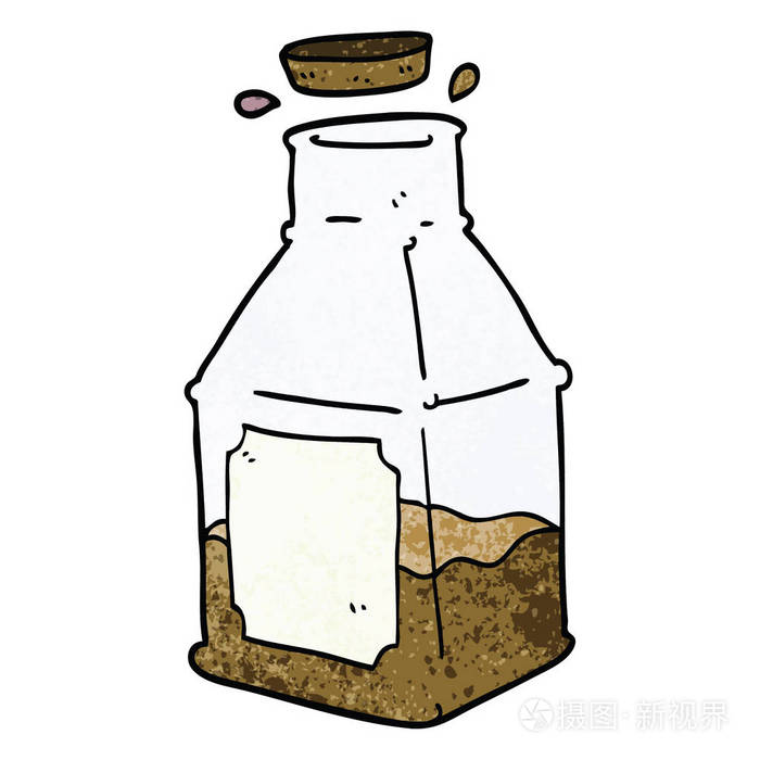 在卧螺离心机的动画片涂鸦饮料