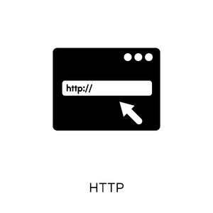 http 图标。来自编程集合的 http 符号设计。简单的元素向量例证在白色背景