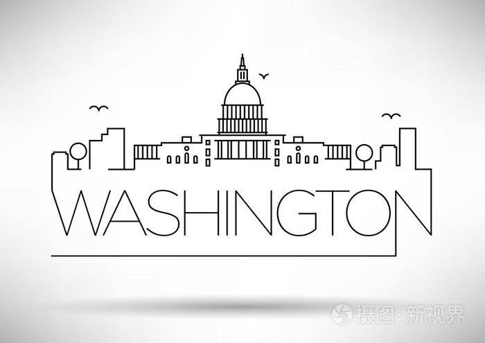 华盛顿国旗简笔画图片
