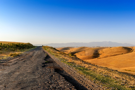 风景与通路在山中