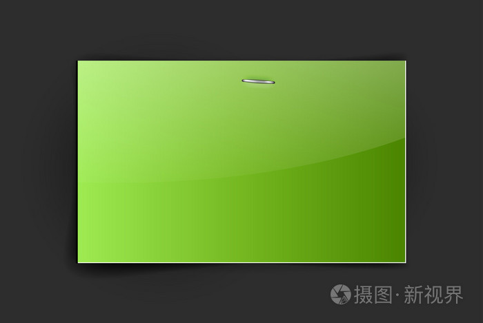 矢量有光泽的绿色纸卡