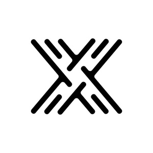 字母 x 徽标.图标设计.模板元素-矢量符号照片