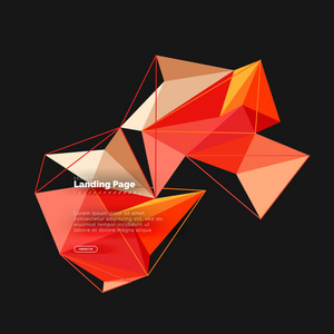 多边形几何设计, 由三角形组成的抽象形状, 新潮背景