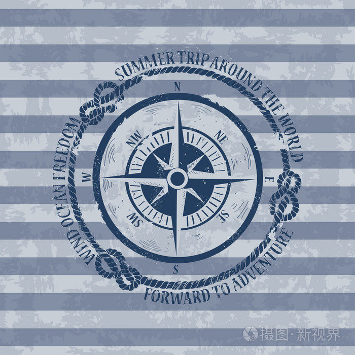 用指南针航海标志