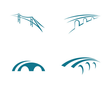桥梁标志模板矢量图示图设计照片