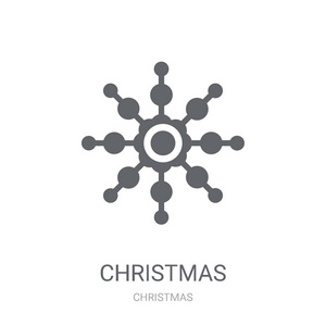圣诞节雪花图标。时尚的圣诞雪花标志概念的白色背景从圣诞节收藏。适用于 web 应用移动应用和打印媒体