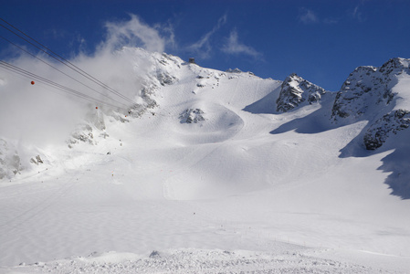 阿尔卑斯山冬季山度假村